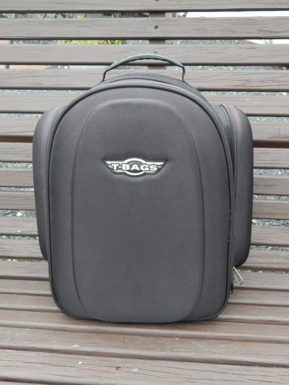 T‑Bags Motorcycle Tank Bag Hard Shell Black Riding Storage Travel Accessory **